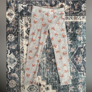 Cat & Jack Gray Leggings with Colorful Butterfly Design